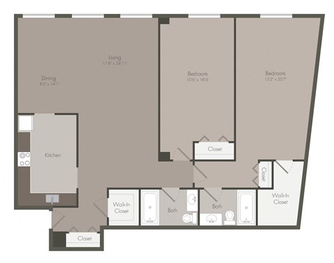 a floor plan of a roommates apartment